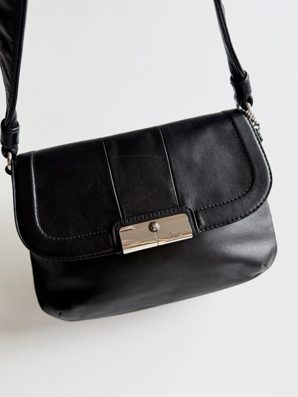 Coach Kristin Leather Top Handle Pouch